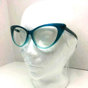 Blue/Teal Ombre Clear Lens Glasses